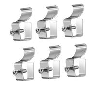 AKOOSY 6pcs Weather Resistant Steel Vinyl Siding Hooks for Outdoor Mounting No Drill Low Profile Wall Clips Easy Install Remove Wall Siding Hangers for Security