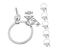 AKOOSY 6pcs Zinc Alloy Housewarming Keychain for Homeowners First Home Keepsake Keyrings Portable Decorative Pendant Gifts for Friends Family Colleagues