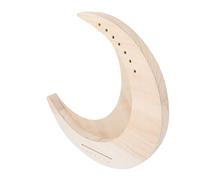 AKOOSY 7 String String Wood Lyre Harp Moon Shape Portable Musical Instrument for Beginners with Rounded Edges Safe Design Creative Practice and Performance Gift