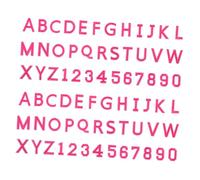 AKOOSY 72pcs Iron on Embroidered Letters Alphabet Numbers Patches Alphabet Embroidered Patches Embroidery Applique Polyester Numbers Sew on Letters Jeans Rosy