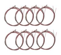 AKOOSY 8 Sets Colored Guitar String Replacement Kit Steel Acoustic Folk Guitar Strings High Tension Bright Clear Tone for Crafting Maintenance and Bass Accessories