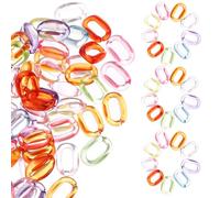 AKOOSY 800Pcs Oval Acrylic Linking Rings for DIY Phone Strap and Jewellery Chain Making Open Design Smooth Surface 5X10Mm