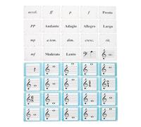 AKOOSY 80pcs Music Education Flashcards Set for Beginners - Piano and Violin Note Recognition Cards Rhythm Training - Music Theory Learning Tool for Children’s Sight-reading and Aural Skills