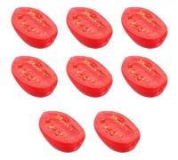 AKOOSY 8pcs Artificial Cherry Tomato Model Red PVC Simulation Fruit Decoration for Kitchen Teaching Demonstrations and Grocery Store
