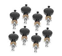 AKOOSY 8pcs Black Ukulele Tuning Pegs with Straight Rod Design for Precise String Smooth Small Round Knobs for Comfortable Grip Stable Sound Ukulele Accessories Replacement