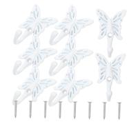 AKOOSY 8pcs Butterfly Wall Hooks Retro European Zinc Alloy Clothes Hangers Single Robe Hooks for Bedroom Closet Bathroom Kitchen Office Space Saving