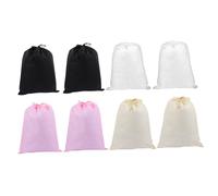 AKOOSY 8Pcs Drawstring Shoe Bags Portable Non Woven Organizer for Travel Home Storage Dust Protection Stylish Design for Shoes
