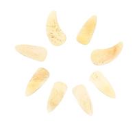 AKOOSY 8pcs Guzheng Finger Picks Light Yellow Fingertip Protectors for Guzheng Players Premium Fake Nails with Ergonomic Design Suitable for Beginners and Music Enthusiasts