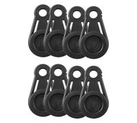 AKOOSY 8pcs Lightweight Plastic Awning Tarp Clips with Clamping Pressure Control for Outdoor Camping Tent Accessories, Sturdy Black Tarpaulin Clamp Set