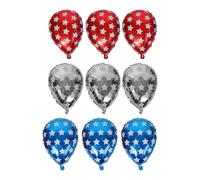 AKOOSY 9pcs Boxing Party Balloons Set Red Silver Blue Inflatable Boxing Sandbag Foil Balloons for Fight Night Birthday Decorations for Adults