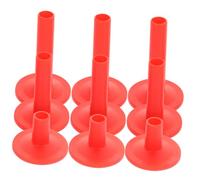 AKOOSY 9pcs Red Plastic Flanged Cymbal Sleeves for 8mm Cymbal Rods Drum Kit Accessories Long Use Life Sturdy Sleeves Suitable and Boom Stands