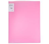 AKOOSY A3 Presentation Folder with 30 Pink Sleeves, Painting Storage Book Portfolio Case for Students’ Artworks and Posters, Artist Display Book for Artwork Organization
