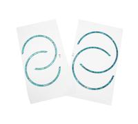 AKOOSY Acoustic Guitar Easy to Remove Curved Strip Design 4pcs Sound Hole Rosette Decals Stickers Convenient to Use Decorative Inlay Accessories Suitable for 38 and 41 Inch Guitars