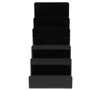 AKOOSY Acrylic Multi-layer Wallet Display Stand with Geometric Design, Black Countertop Storage Rack for Bags and Wallets, for Store and Shopping Mall Display