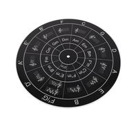 AKOOSY Acrylic Turntable Platter Mat Record Player Pads Circle of Fifths Design Antistatic Vinyl Record Player Mat for Djs Studio Party Use