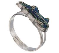 AKOOSY Adjustable Cartoon Animal Mood Ring for Women and Teens Color Changing Emotion Ring with Temperature Sensitive Blossom Design Unique Fashion Jewelry Gift