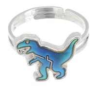 AKOOSY Adjustable Dinosaur Mood Ring Color Changing Temperature Sensitive Open Finger Ring for Women Jewelry
