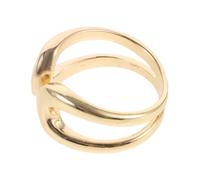 AKOOSY Adjustable Open Hug Ring for Women Metal Curved Band with Creative Lightweight Durable Jewelry Valentine's Day and Birthdays