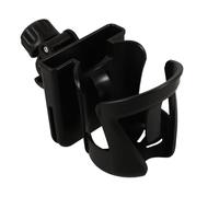 AKOOSY Adjustable Sheet Music Stand Cup Holder Clamp with Phone Mount Black Microphone Stand Bottle Cage Cup Cradle Compatible with Tumblers and Water Bottles Random Style