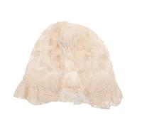 AKOOSY Adjustable Sun Hat with Delicate Lace Design for Newborn Soft Breathable Summer Cap for UV Protection Elegant Palace Style Vacation Hat for Parties and Photoshoots Beige