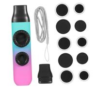 AKOOSY Adjustable Tone Double Hole Kazoo Set Made of Sturdy Plastic with Flute Diaphragms, Easy to Play Musical Kazoo Instruments for Children's Musical Enlightenment with Ukulele