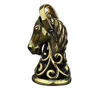 AKOOSY Antique Brass Horse Head Pendant Keyring DIY Charm Accessory Durable Vintage Keyholder Decor for Creative Crafting and Unique Decoration