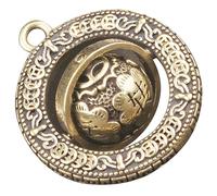 AKOOSY Antique Brass Keychain Pendant Vintage Chinese Style Hanging Charm for Bags and Cars for Crafts and Accessories Unique Luck