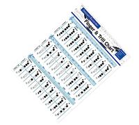 AKOOSY Bass Recorder Fingering Chart 8-hole Bass Flute Practice Guide Clarinet Chord Chart for Beginners Music Note Poster Suitable for Clarinet Learning