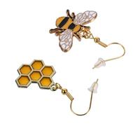 AKOOSY Bee Dangle Drop Earrings Women’s Honeycomb Metal Pendant Earrings Party Daily Wear Animal Jewelry