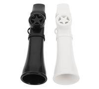 AKOOSY Beginner Kazoo Musical Instruments 2Pcs Plastic Black and White Lightweight and Sturdy Kazoos for Travel and Parties for Guitar and Ukulele Players