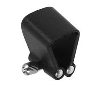 AKOOSY Black Alto Saxophone Ligature Clip Replacement Accessory with Smooth Leather and Nickel Plated Brass Surface, Suitable for Saxophonists and Saxophone Lovers as A Reliable Wind