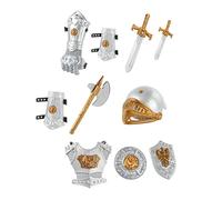 AKOOSY Boys Knight Costume with Swords for Medieval Cosplay Outfit for Halloween Theme Parties Role Play and Stage Performances