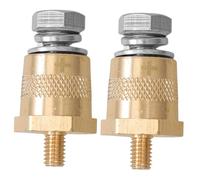 AKOOSY Brass Battery Terminal Adapter to Threaded Post Conversion Connectors Car Battery Connector Sleeves Easy Installation Compatible with Side Post Terminals