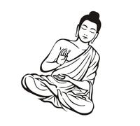 AKOOSY Buddha Wall Sticker Removable Wallpaper PVC Safe Self-Adhesive Leaving No Sticky Residue for Living Room Wall