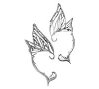 AKOOSY Butterfly Wing Ear Cuff Earrings Decorative Non-Piercing Ear Wraps for Women 2-Piece Set Fairy Style Charms for Festivals and Everyday Wear