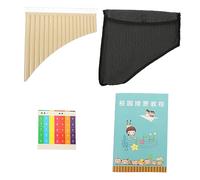 AKOOSY C Key Pan Flute 18 Pipes Panpipe Musical Instrument Beginner Double Row Panpipes Ivory Color Suitable for Music Practice and Learning