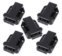 AKOOSY Cabinet Latches Push to Open Latches Self-Locking Door Bolt Automatic Rebounding ABS Plastic 5pcs for Fire Doors