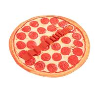 AKOOSY Canvas Roll up Pencil Case Pizza Print, Cute Stationery Organizer Pouch for Drawing Pencils and Brush Pens, Portable Pen Holder for Students and Artists