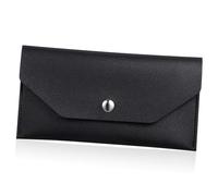 AKOOSY Cash Envelope Wallet Reusable Budget Envelope Fashionable Bill Planner Leather Clutch Wallet for Cash and Cards Organization