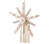 AKOOSY Charming Wedding Bride Hair Side Comb Adorned with Rhinestone Decoration, Zinc Alloy Material, Comfortable Fit, for Special Occasions and Weddings