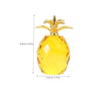 AKOOSY Chic Small Glass Pineapple Ornament Lightweight Desktop Decor Realistic Model Compact Craft Decoration for Home Office Gift