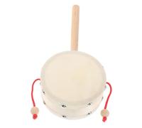 AKOOSY Chinese Traditional Hand Drum Sheepskin Wood Rattle Musical for Early Education Orff Percussion Instrument with Easy Grip for Fine Motor Skill Development