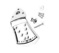 AKOOSY Chrome Metal Mandolin Tailpiece Wave Design Corrosion-resistant Hardware for Stable Tuning and Enhanced Sound Performance Compatible with Various Models