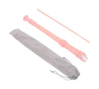 AKOOSY Clarinet Soprano Recorder for Pink Abs Material Smooth Surface Safe Musical Instrument for Beginner with Bright Sound and Compact