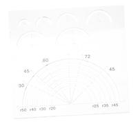 AKOOSY Clear Acrylic Semicircle Quilting Ruler Patchwork Sewing Template for Clothing Crafting with Five-petal Flower Pattern Sturdy Transparent Cutting Guide for DIY Sewing and Pattern