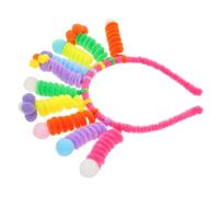 AKOOSY Colorful Cartoon Headband for Women Funny Novelty Hair Hoop with Twisted Stick Plush Acrylic Material Comfortable Party Photo Props Accessory