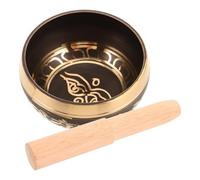 AKOOSY Copper Beautiful Aesthetic Design with Wooden Mallet Tibetan Singing Bowl Set, Handcrafted Decorative Sound Bowl with Unique Sound to Calm the Mind for Yoga and Relaxation