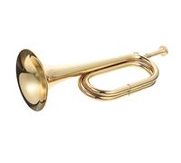 AKOOSY Copper Bugle Trumpet Beginner Wind Instrument for School Band Professional Military Style Bugle for Training Hand Brain Coordination Portable for All Ages
