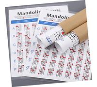 AKOOSY Copper Plate Paper Mandolin Chord Chart Small Durable Fingering Practice Diagram Lightweight Training Guide for Beginners Students and Teachers
