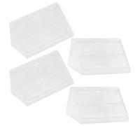 AKOOSY Corner Brackets with Cover Easy Installation Versatile Application and 20pcs White Plastic Small Right Angle PVC L Shape Shelf Braces for Furniture and Shelves